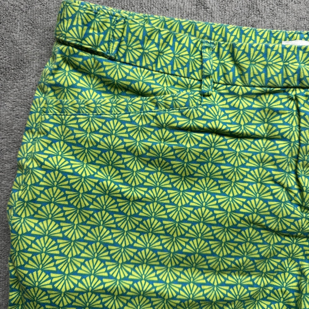 Laundry by Shelli Segal Shorts 6 Lime Green 5" Stretch Preppy Resort Beach